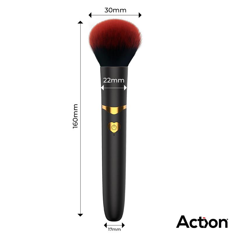 Secret Noir Estimulador Brocha de Maquillaje con Vibración Negro - Imagen 4