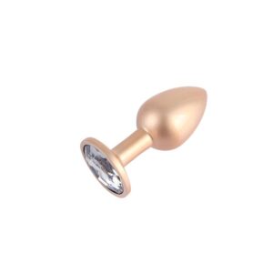 Candy Rose Gold Gem Plug Anal con Joya en la Base Talla S