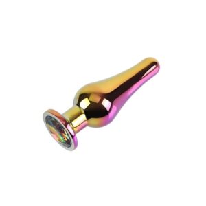 Classic Rainbow Plug Anal con Joya en la Base 4.4