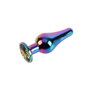 Classic Rainbow Plug Anal Joya en la Base 3.7