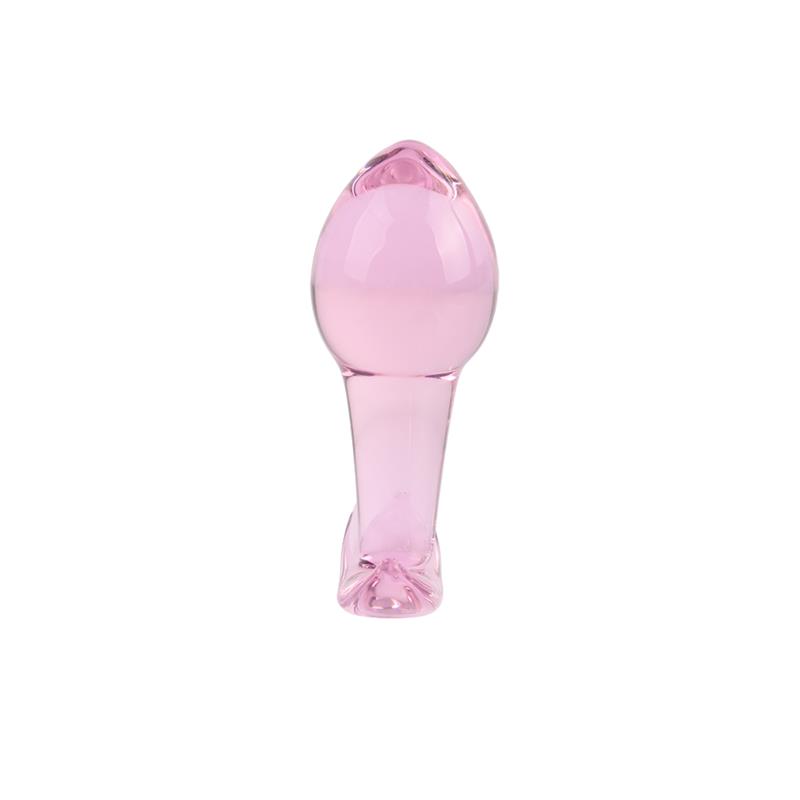 Pink Kinky plug Anal de Cristal Pequeño 3.2 - Imagen 3