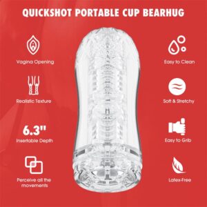 Quickshot Portable Cup Bearhug Masturbador
