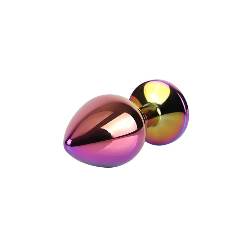 Rainbow Gem Plug Anal con Joya en la Base Talla M - Imagen 3