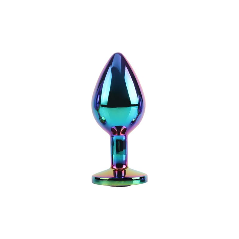 Rainbow Gem Plug Anal con Joya en la Base Talla M - Imagen 5