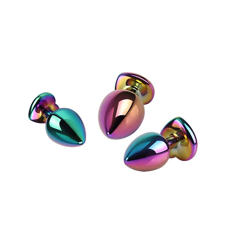 Rainbow Heart Set de 3 Plugs Anales - Imagen 2