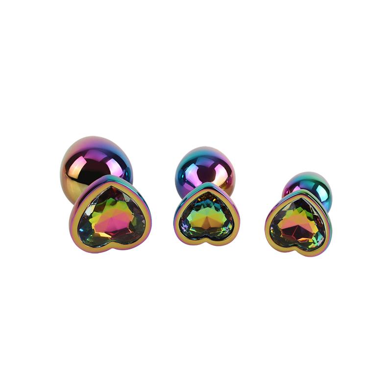 Rainbow Heart Set de 3 Plugs Anales