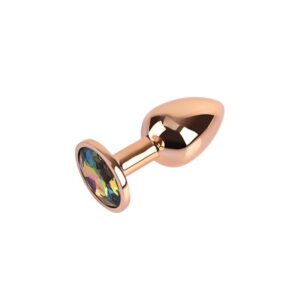 Rose Gold Gem Plug Anal con Joya en la Base Talla S