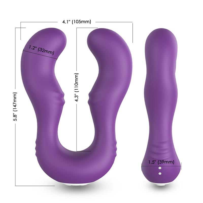 Vibrador Doble para Parejas Púrpura - Imagen 11