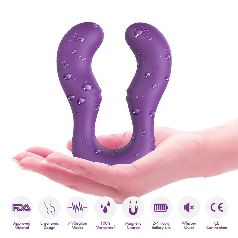 Vibrador Doble para Parejas Púrpura - Imagen 8