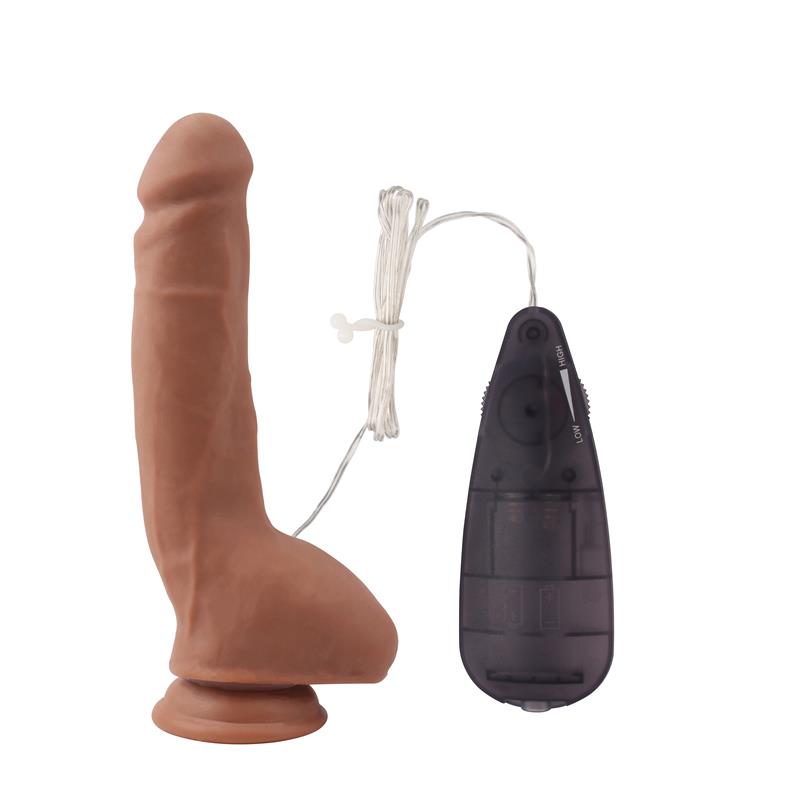 9.9 Real Feel Dildo con Vibración 23.5cm