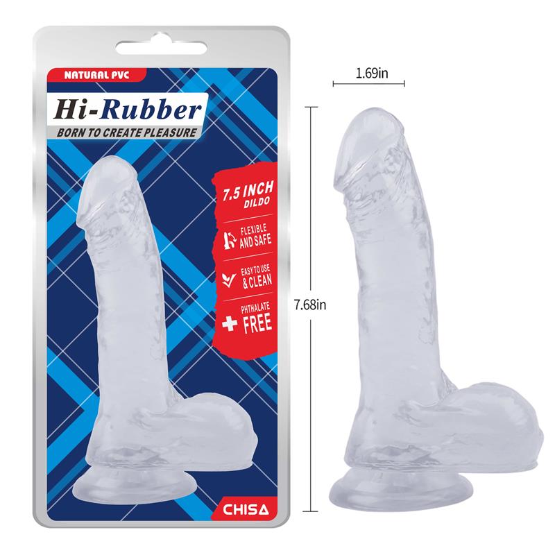 Dildo 7.5 - 19.5cm Transparente - Imagen 6