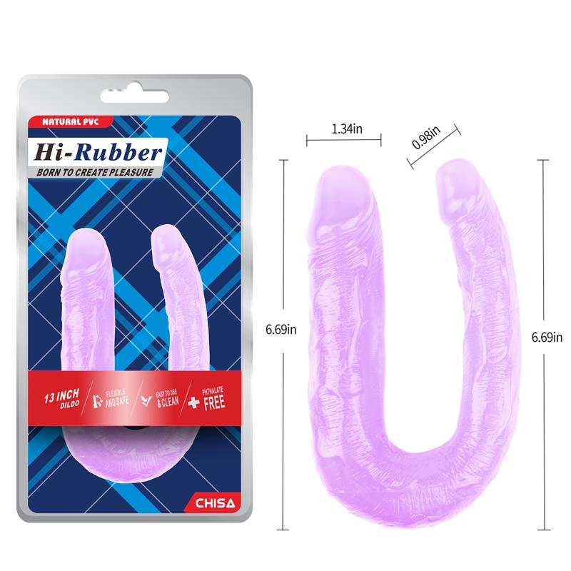 Dildo Doble 13 - 17cm Purpura - Imagen 5