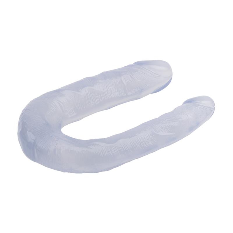 Dildo Doble 13 - 17cm Transparente - Imagen 3