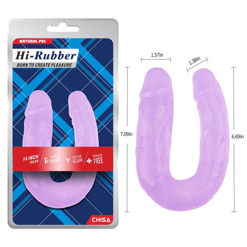 Dildo Doble 14 - 18cm Purpura - Imagen 5