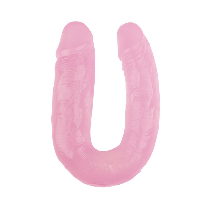 Dildo Doble 14 - 18cm Rosa