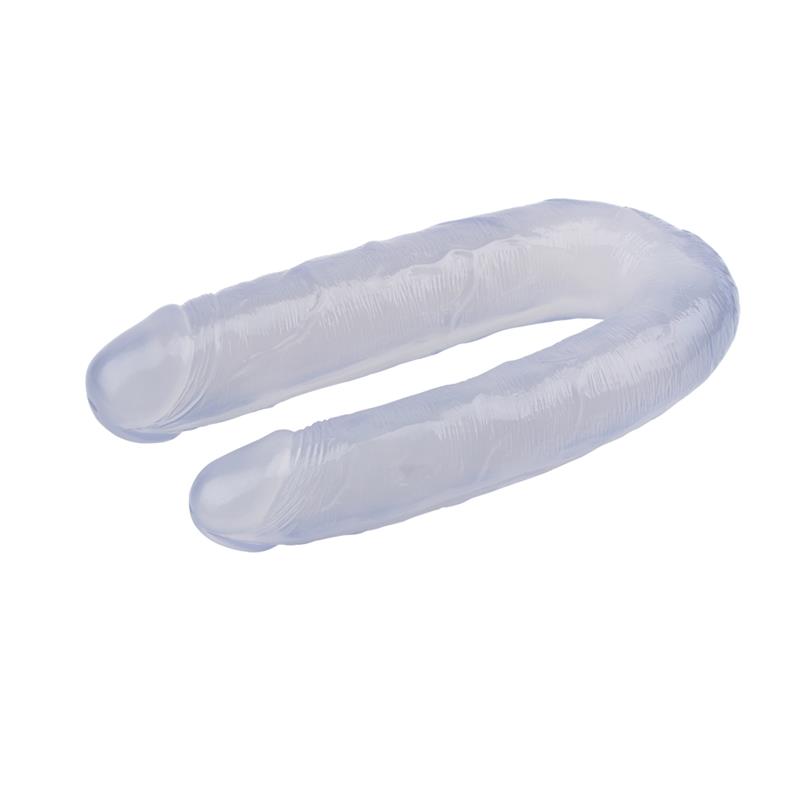 Dildo doble 17.7 - 22.5cm Transparente - Imagen 3