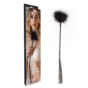 Látigo con Plumas de Silicona Negro