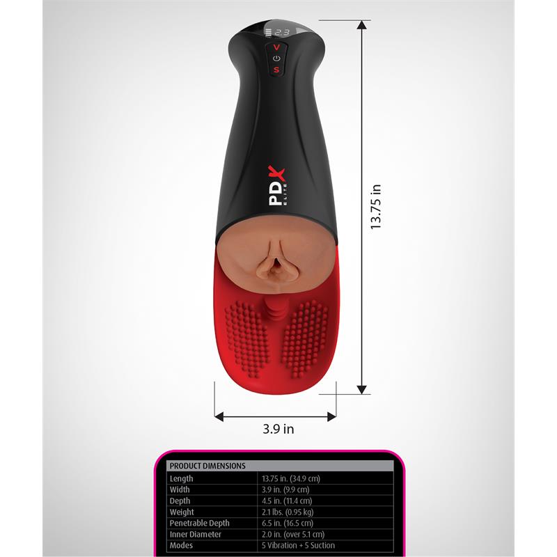 Masturbador Fuck-O-Matic Pro XL Marrón - Imagen 5