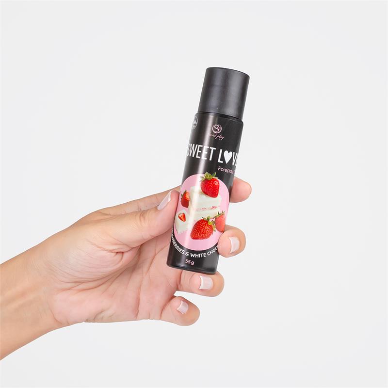 Sweet Love Lubricante Fresa Chocolate Blanco 60 ml - Imagen 3