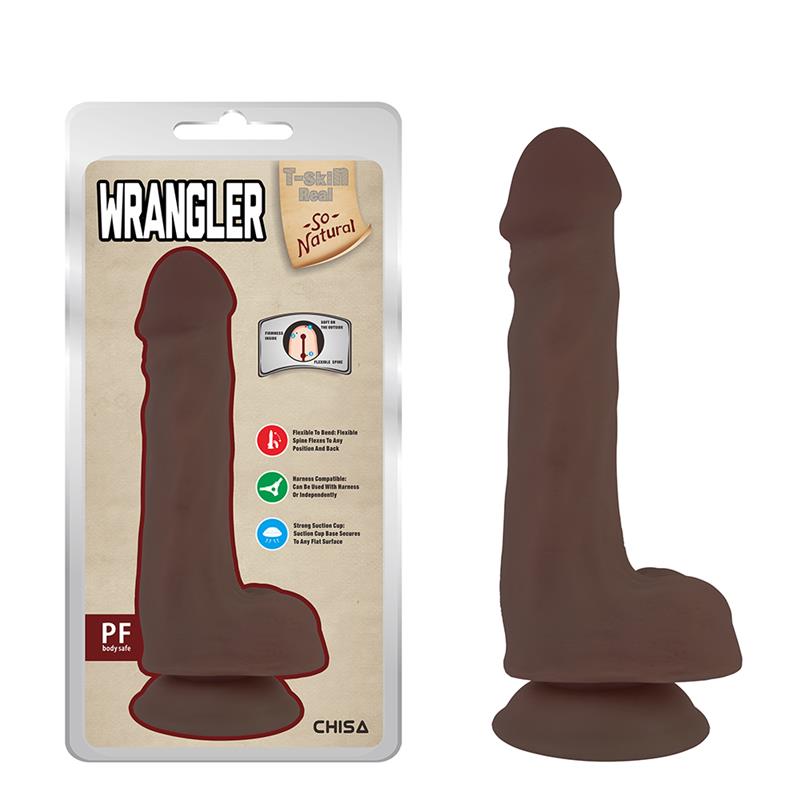 Wrangler Dildo Dual density Marrón 19cm - Imagen 2