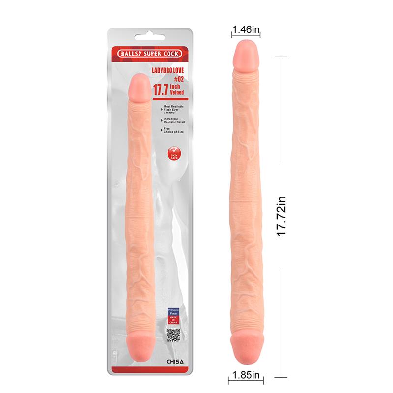 Ladybro Love Dildo doble No. 02 17.7 - 45cm - Imagen 5